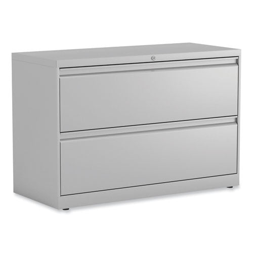 Image of Alera® Lateral File, 2 Legal/Letter-Size File Drawers, Light Gray, 42" x 18.63" x 28"