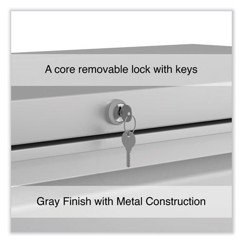 Image of Alera® Lateral File, 2 Legal/Letter-Size File Drawers, Light Gray, 42" x 18.63" x 28"