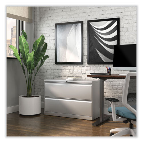 Image of Alera® Lateral File, 2 Legal/Letter-Size File Drawers, Light Gray, 42" x 18.63" x 28"