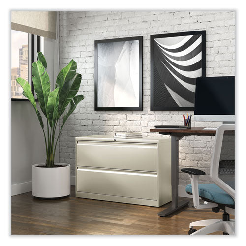 Image of Alera® Lateral File, 2 Legal/Letter-Size File Drawers, Putty, 42" x 18.63" x 28"