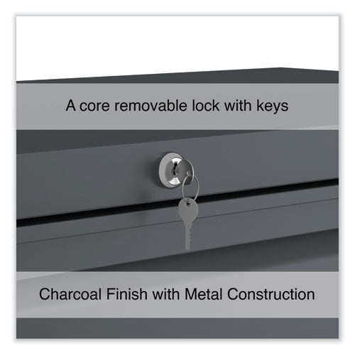 Image of Alera® Lateral File, 3 Legal/Letter/A4/A5-Size File Drawers, Charcoal, 42" x 18.63" x 40.25"