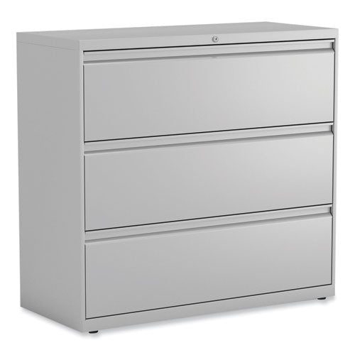 Image of Alera® Lateral File, 3 Legal/Letter/A4/A5-Size File Drawers, Light Gray, 42" x 18.63" x 40.25"
