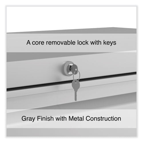 Image of Alera® Lateral File, 3 Legal/Letter/A4/A5-Size File Drawers, Light Gray, 42" x 18.63" x 40.25"