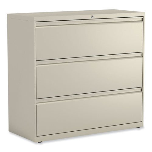 Image of Alera® Lateral File, 3 Legal/Letter/A4/A5-Size File Drawers, Putty, 42" x 18.63" x 40.25"