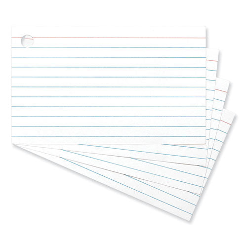Image of Universal® Ring Index Cards, Ruled, 3 X 5, White, 100/pack