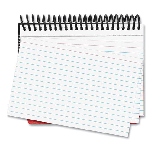 Image of Universal® Spiral Bound Index Cards, Ruled, 4 X 6, White, 120/pack