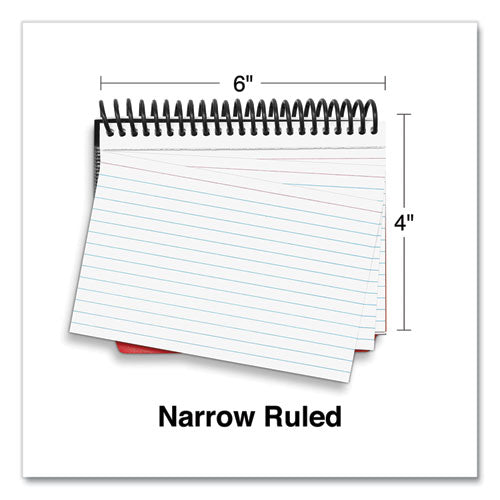 Image of Universal® Spiral Bound Index Cards, Ruled, 4 X 6, White, 120/pack
