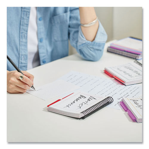 Image of Universal® Spiral Bound Index Cards, Ruled, 4 X 6, White, 120/pack