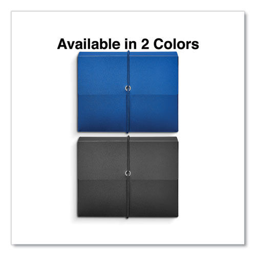 Image of Universal® Poly Index Card Box, Holds 100 4 X 6 Cards, 4 X 1.33 X 6, Plastic, Black/blue, 2/pack