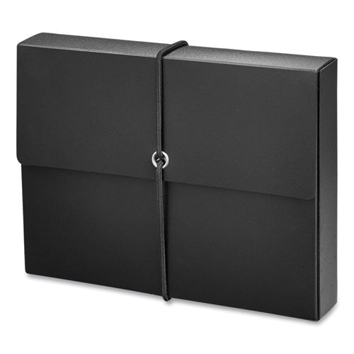 Image of Universal® Poly Index Card Box, Holds 100 4 X 6 Cards, 4 X 1.33 X 6, Plastic, Black/blue, 2/pack