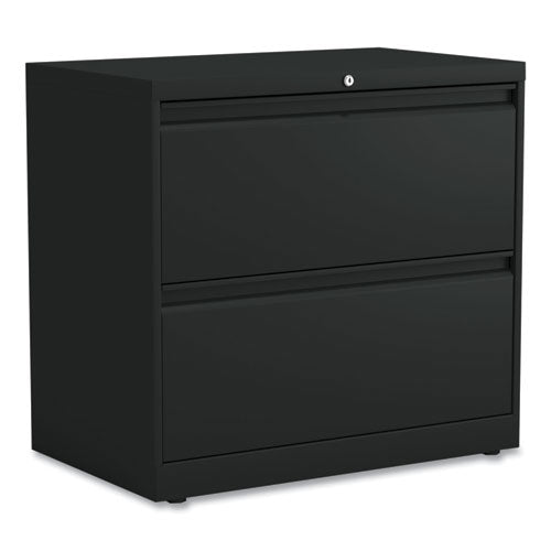 Image of Alera® Lateral File, 2 Legal/Letter-Size File Drawers, Black, 30" x 18.63" x 28"