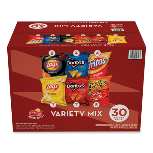 Image of Frito-Lay Classic Variety Mix, Assorted, 30 Bags/Box