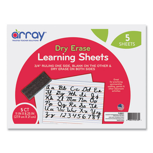 Image of Pacon® GoWrite! Dry Erase Learning Boards, 8.25" x 11", White Surface, 5/Pack