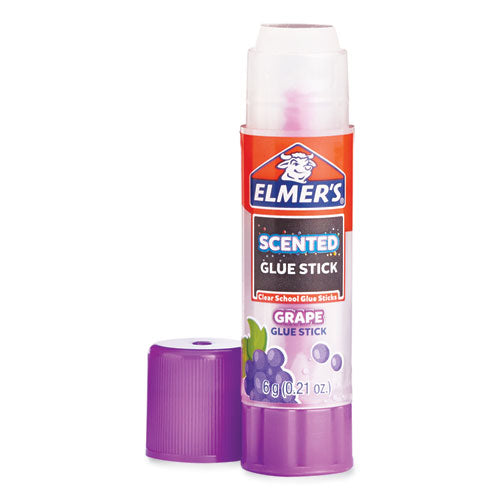 Image of Elmer's® Clear School Glue Stick, Scented, Assorted, 0.21 oz, Dries Clear, 30/Pack