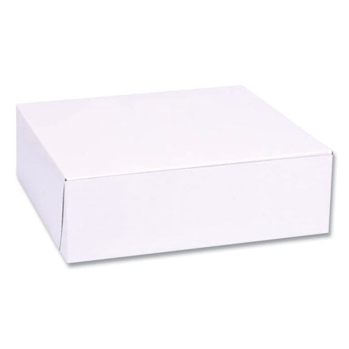 Image of SCT® White One-Piece Non-Window Bakery Boxes, Standard, 8 x 2.5 x 8, White, Paper, 250/Bundle