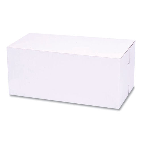 Image of SCT® White One-Piece Non-Window Bakery Boxes, Standard, 9 x 5 x 4, White, Paper, 250/Bundle