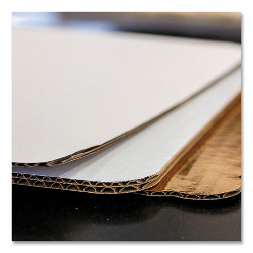 Image of SCT® Bakery Bright White Cake Pad, Single Wall Pad, 1/4 Sheet, 10 x 14, White, Paper, 100/Bundle