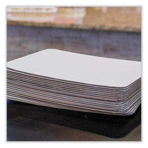 Image of SCT® Bakery Bright White Cake Pad, Single Wall Pad, 1/4 Sheet, 10 x 14, White, Paper, 100/Bundle