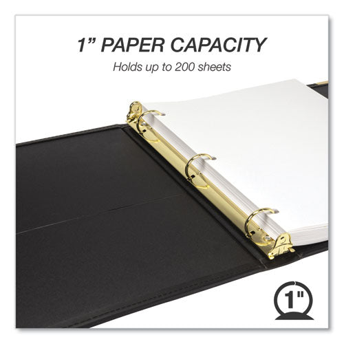 Image of Samsill® Classic Collection Ring Binder, 3 Rings, 1" Capacity, 11 X 8.5, Black