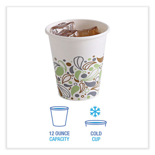 Image of Boardwalk® Deerfield Printed Paper Cold Cups, 12 oz, 50/Sleeve, 20 Sleeves/Carton