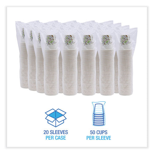 Image of Boardwalk® Deerfield Printed Paper Cold Cups, 12 oz, 50/Sleeve, 20 Sleeves/Carton