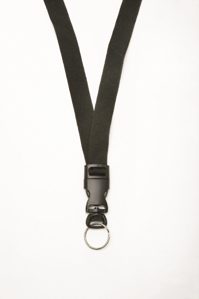 Image of Skilcraft Neck Lanyard, 3/4" Strap, Key Ring, Black