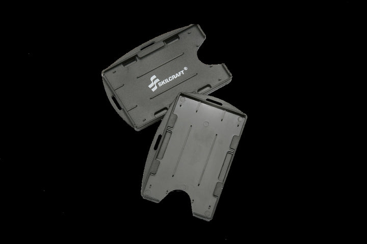 Image of Skilcraft Dual Sided ID Holders, No Lanyard, Black