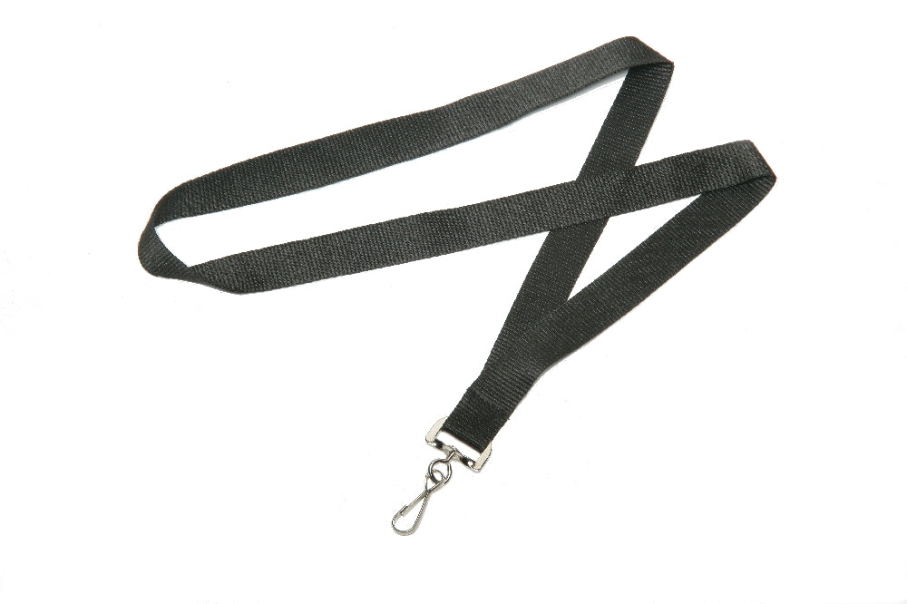 Image of Strap Style Neck Lanyard, Non-Breakaway, Black