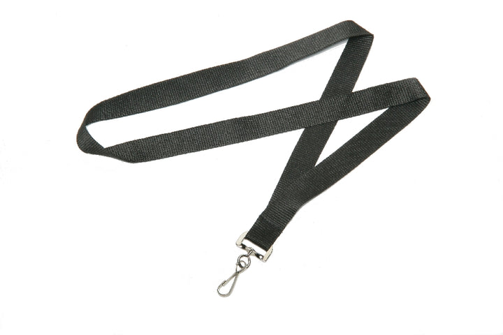 Image of Strap Style Neck Lanyard, Non-Breakaway, Black