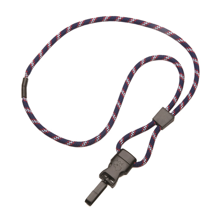 Image of Skilcraft Neck Lanyard, 1/4" Round Cord, Swivel Hook, Patriotic