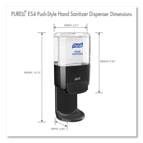 Image of PURELL® Push-Style Hand Sanitizer Dispenser, 1,200 Ml, 5.25 X 8.56 X 12.13, Graphite