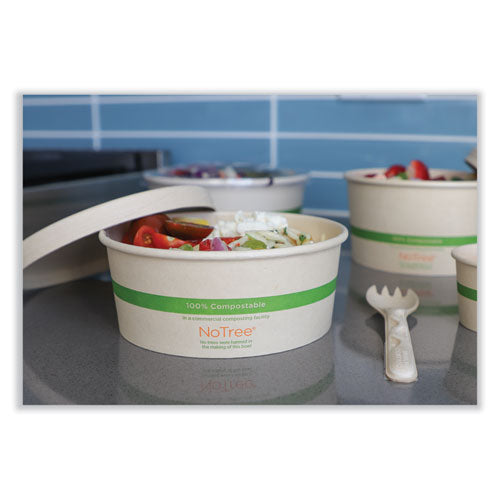 Image of World Centric® No Tree Wide Paper Bowls, 24 oz, 5.9" Diameter x 2.4" h, Natural, Sugarcane, 300/Carton