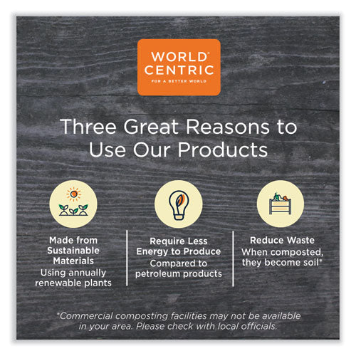 Image of World Centric® Paper Lids for Bowls. 5.9" Diameter, Natural, 300/Carton