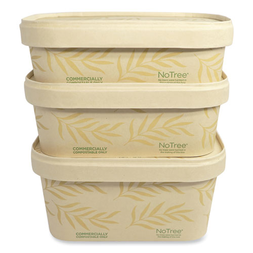 Image of World Centric® No Tree Rectangular Containers, 32 oz, 4.7 x 6.8 x 3, Natural, Sugarcane, 300/Carton