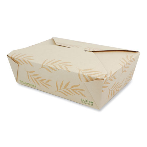 Image of World Centric® No Tree Folded Takeout Containers, 65 oz, 6.25 x 8.7 x 2.5, Natural, Sugarcane, 200/Carton