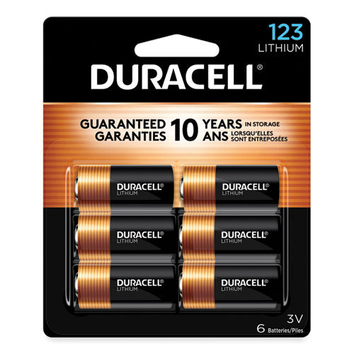 Image of Duracell® Specialty High-Power Lithium Batteries, 123, 3 V, 6/pack
