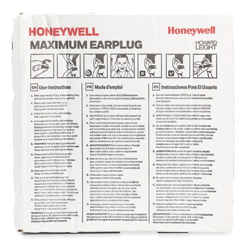 Image of Howard Leight® by Honeywell MAXIMUM Single-Use Earplugs, Corded, 33NRR, Coral, 100 Pairs