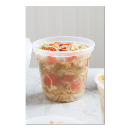 Image of Pactiv Evergreen Newspring DELItainer Microwavable Container, 32 oz, 5.5 x 5.5 x 4.9, Clear, Plastic, 200/Carton