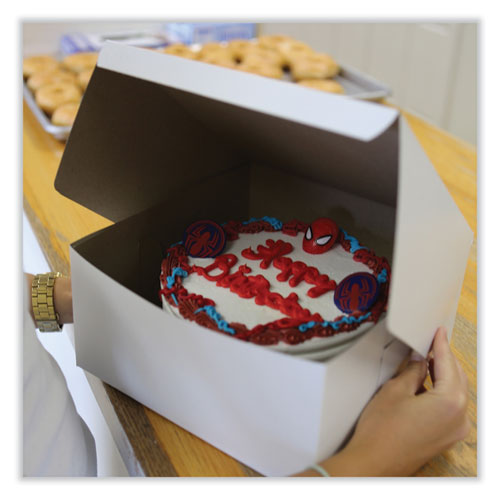 Image of SCT® Bakery Boxes, Standard, 6 X 6 X 4, White, Paper, 250/carton