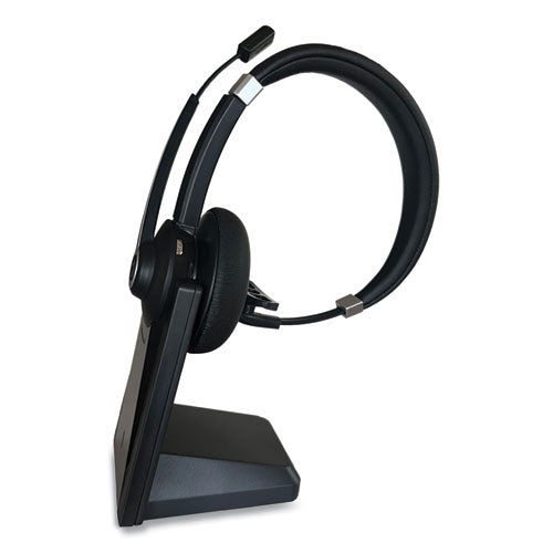 Image of Innovera® IVR70002 Monaural Over The Head Bluetooth Headset, Black/Silver