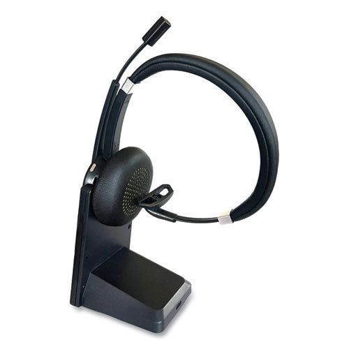 Image of Innovera® IVR70002 Monaural Over The Head Bluetooth Headset, Black/Silver