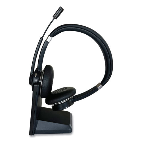 Image of Innovera® IVR70003 Binaural Over The Head Bluetooth Headset, Black/Silver