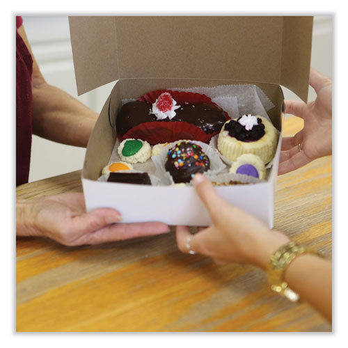 Image of SCT® Bakery Boxes, Standard, 12 X 12 X 5, White, Paper, 100/carton