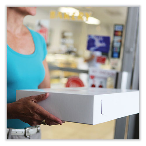 Image of SCT® Bakery Boxes, Standard, 12 X 12 X 5, White, Paper, 100/carton