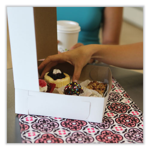 Image of SCT® Bakery Boxes, Standard, 9 X 9 X 2.5, White, Paper, 250/carton
