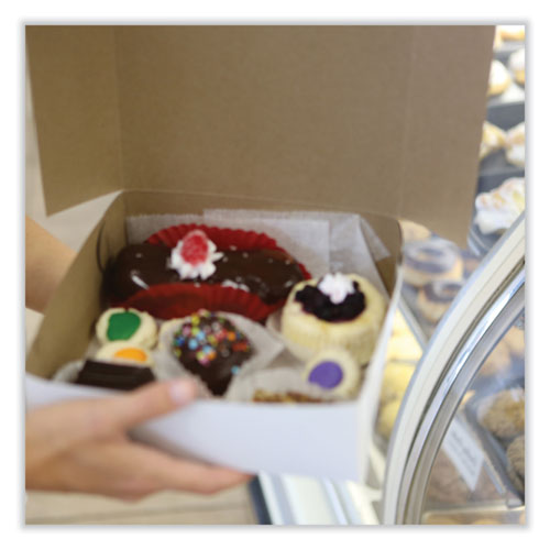 Image of SCT® Bakery Boxes, Standard, 12 X 12 X 4, White, Paper, 100/carton