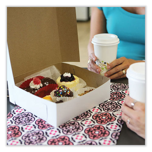 Image of SCT® Bakery Boxes, Standard, 12 X 12 X 4, White, Paper, 100/carton