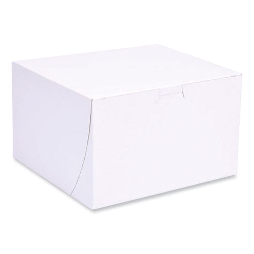 Image of SCT® Bakery Boxes, Standard, 8 X 8 X 5, White, Paper, 100/carton