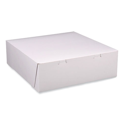 Image of SCT® Bakery Boxes, Standard, 12 X 12 X 4, White, Paper, 100/carton