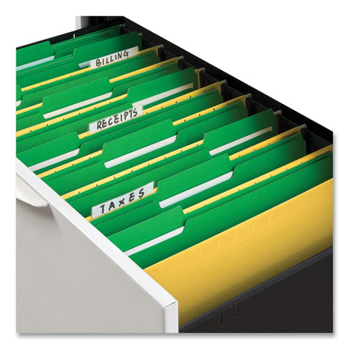Image of Universal® Deluxe Reinforced Top Tab Fastener Folders, 0.75" Expansion, 2 Fasteners, Legal Size, Green Exterior, 50/Box